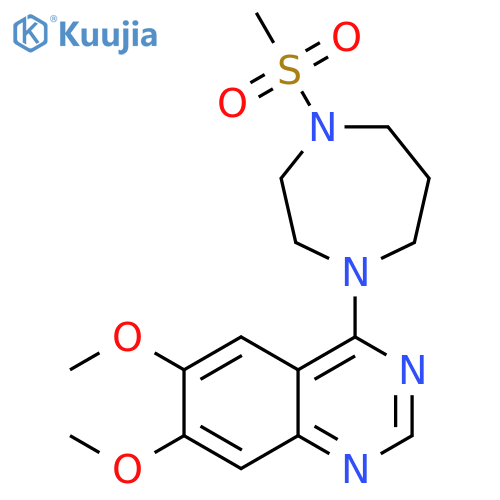 4-(4-methanesulfonyl-1,4-diazepan-1-yl)-6,7-dimethoxyquinazoline structure