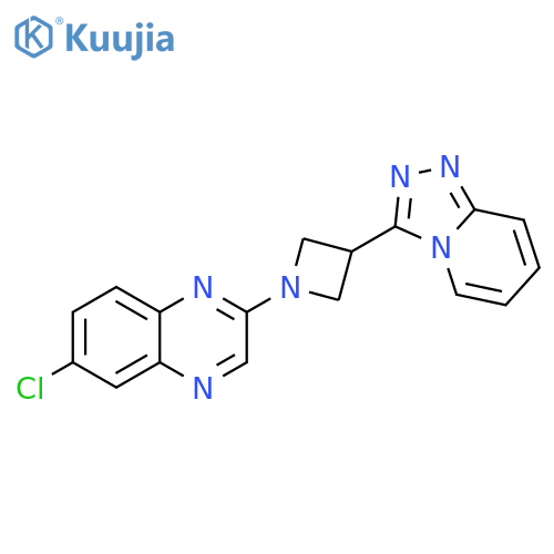 6-chloro-2-(3-{[1,2,4]triazolo[4,3-a]pyridin-3-yl}azetidin-1-yl)quinoxaline structure