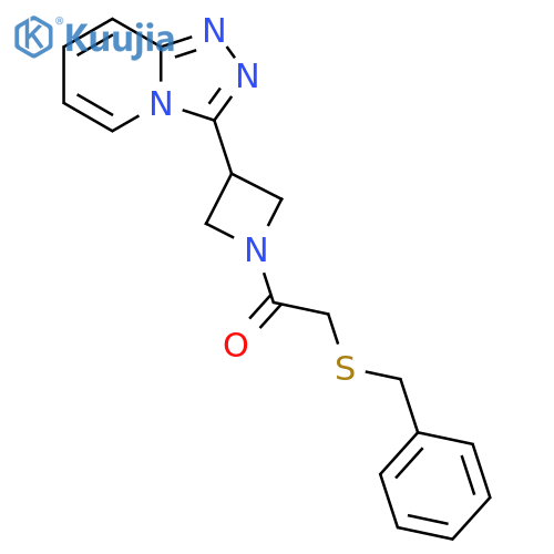 2-(benzylsulfanyl)-1-(3-{[1,2,4]triazolo[4,3-a]pyridin-3-yl}azetidin-1-yl)ethan-1-one structure