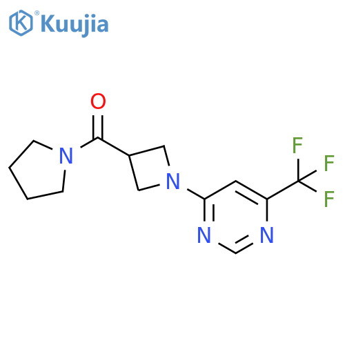 4-[3-(pyrrolidine-1-carbonyl)azetidin-1-yl]-6-(trifluoromethyl)pyrimidine structure
