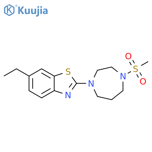 6-ethyl-2-(4-methanesulfonyl-1,4-diazepan-1-yl)-1,3-benzothiazole structure