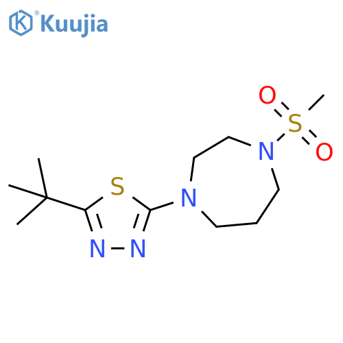 1-(5-tert-butyl-1,3,4-thiadiazol-2-yl)-4-methanesulfonyl-1,4-diazepane structure