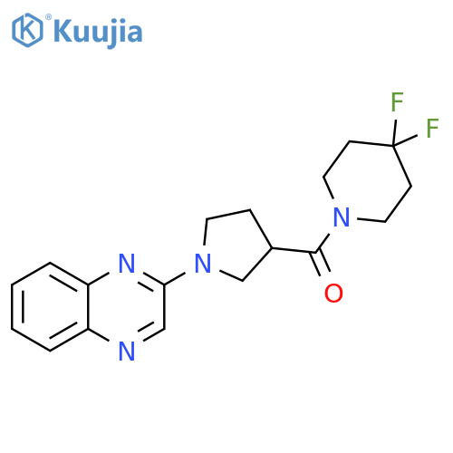 2-[3-(4,4-difluoropiperidine-1-carbonyl)pyrrolidin-1-yl]quinoxaline structure