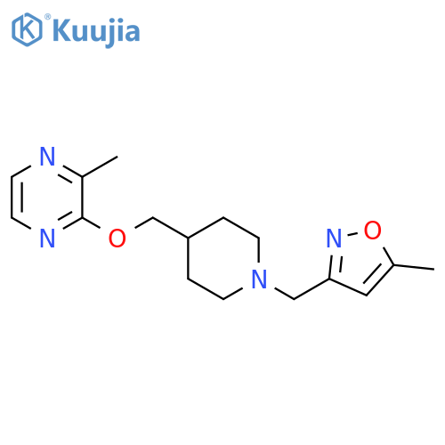 2-methyl-3-({1-[(5-methyl-1,2-oxazol-3-yl)methyl]piperidin-4-yl}methoxy)pyrazine structure
