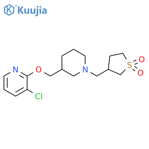 3-[(3-{[(3-chloropyridin-2-yl)oxy]methyl}piperidin-1-yl)methyl]-1lambda6-thiolane-1,1-dione structure