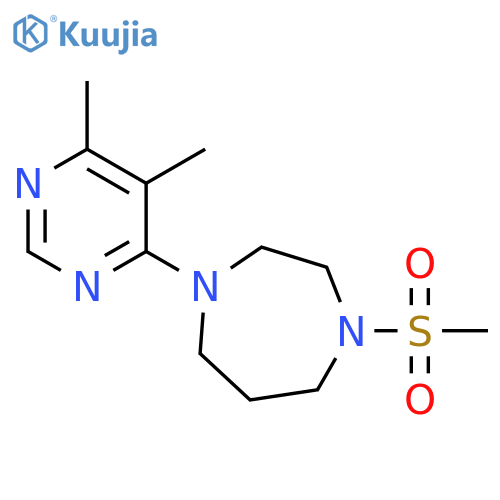 1-(5,6-dimethylpyrimidin-4-yl)-4-methanesulfonyl-1,4-diazepane structure