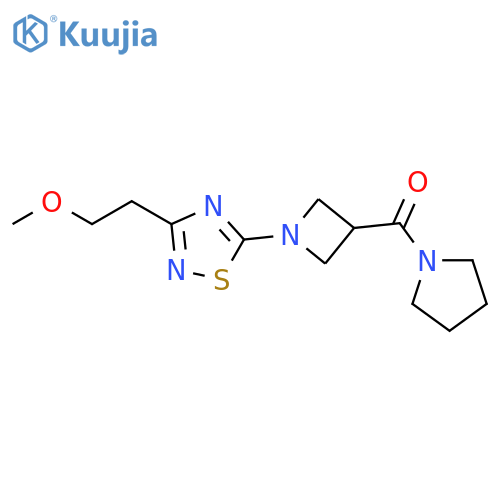 3-(2-methoxyethyl)-5-3-(pyrrolidine-1-carbonyl)azetidin-1-yl-1,2,4-thiadiazole structure