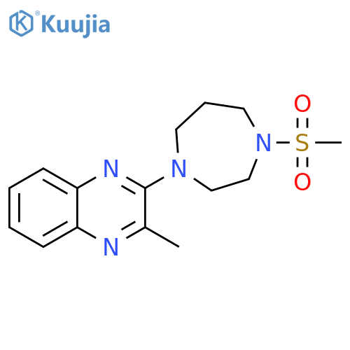 2-(4-methanesulfonyl-1,4-diazepan-1-yl)-3-methylquinoxaline structure