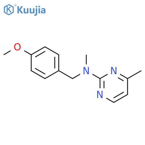 N-(4-methoxyphenyl)methyl-N,4-dimethylpyrimidin-2-amine structure