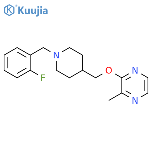 2-({1-[(2-fluorophenyl)methyl]piperidin-4-yl}methoxy)-3-methylpyrazine structure