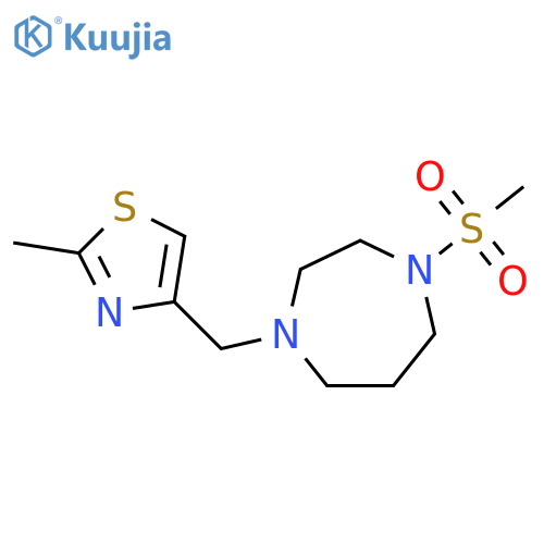 1-methanesulfonyl-4-[(2-methyl-1,3-thiazol-4-yl)methyl]-1,4-diazepane structure