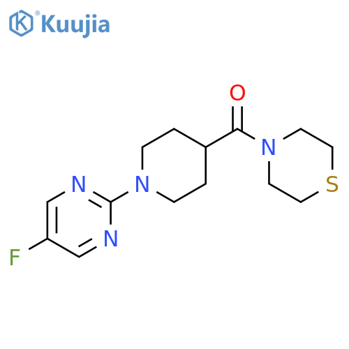 4-[1-(5-fluoropyrimidin-2-yl)piperidine-4-carbonyl]thiomorpholine structure