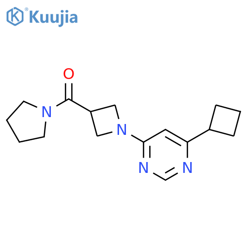 4-cyclobutyl-6-[3-(pyrrolidine-1-carbonyl)azetidin-1-yl]pyrimidine structure