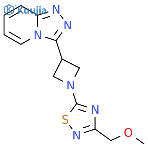 3-(methoxymethyl)-5-(3-{[1,2,4]triazolo[4,3-a]pyridin-3-yl}azetidin-1-yl)-1,2,4-thiadiazole structure