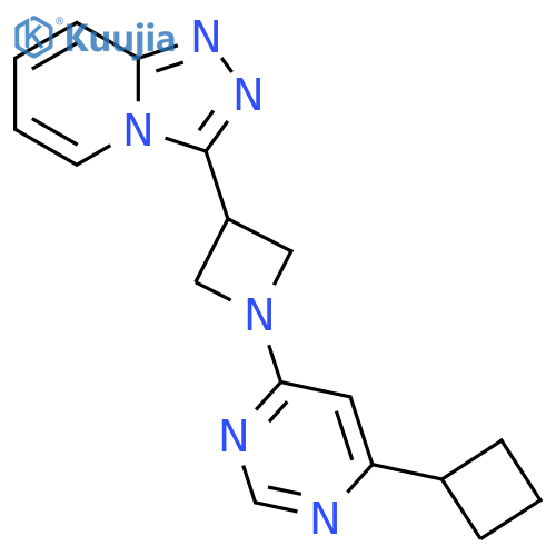 4-cyclobutyl-6-(3-{[1,2,4]triazolo[4,3-a]pyridin-3-yl}azetidin-1-yl)pyrimidine structure