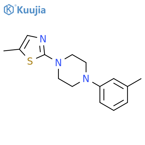 1-(5-methyl-1,3-thiazol-2-yl)-4-(3-methylphenyl)piperazine structure