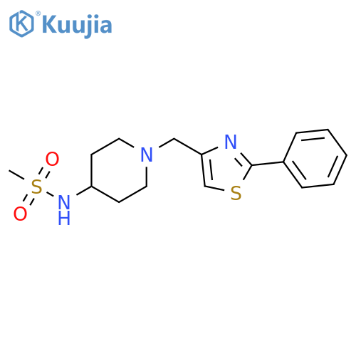 N-{1-[(2-phenyl-1,3-thiazol-4-yl)methyl]piperidin-4-yl}methanesulfonamide structure