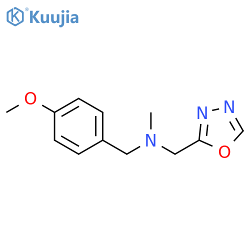 [(4-methoxyphenyl)methyl](methyl)[(1,3,4-oxadiazol-2-yl)methyl]amine structure