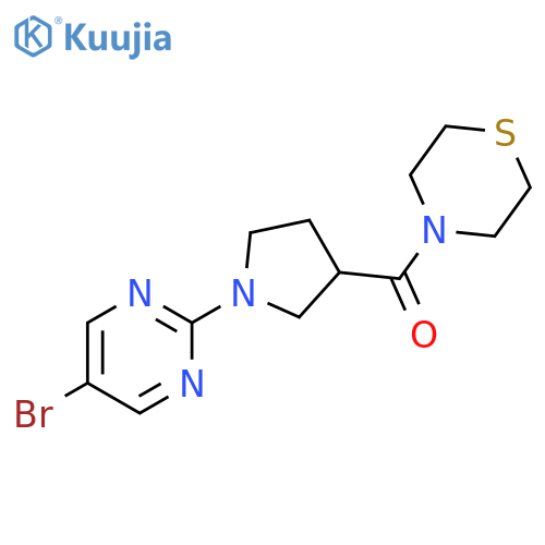 4-[1-(5-bromopyrimidin-2-yl)pyrrolidine-3-carbonyl]thiomorpholine structure
