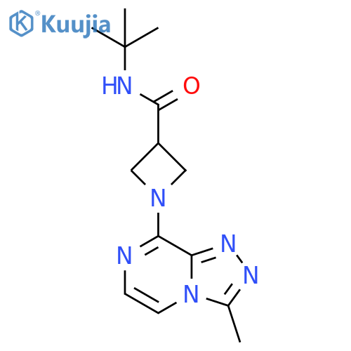 N-tert-butyl-1-{3-methyl-[1,2,4]triazolo[4,3-a]pyrazin-8-yl}azetidine-3-carboxamide structure