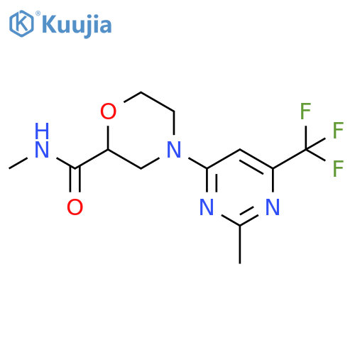 N-methyl-4-[2-methyl-6-(trifluoromethyl)pyrimidin-4-yl]morpholine-2-carboxamide structure