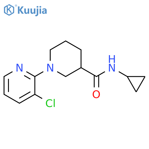 1-(3-chloropyridin-2-yl)-N-cyclopropylpiperidine-3-carboxamide structure