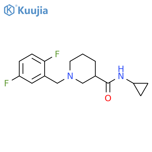 N-cyclopropyl-1-[(2,5-difluorophenyl)methyl]piperidine-3-carboxamide structure