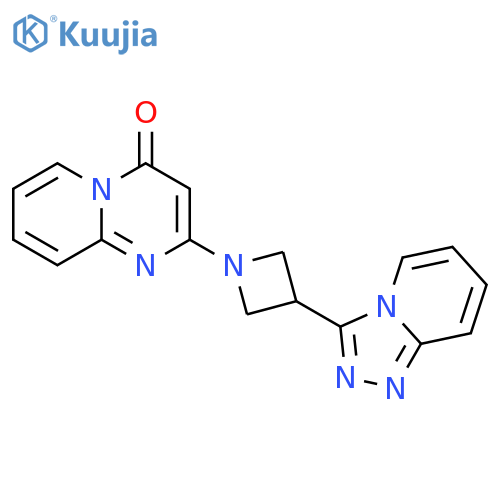 2-(3-{1,2,4triazolo4,3-apyridin-3-yl}azetidin-1-yl)-4H-pyrido1,2-apyrimidin-4-one structure