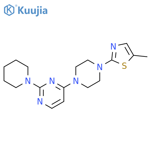 4-[4-(5-methyl-1,3-thiazol-2-yl)piperazin-1-yl]-2-(piperidin-1-yl)pyrimidine structure