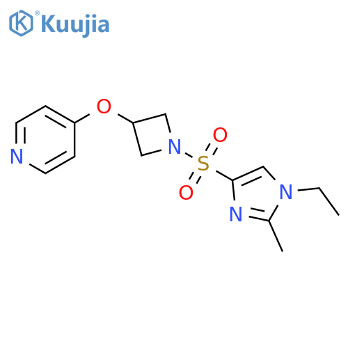 4-({1-[(1-ethyl-2-methyl-1H-imidazol-4-yl)sulfonyl]azetidin-3-yl}oxy)pyridine structure