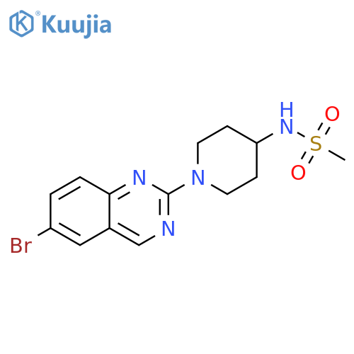N-[1-(6-bromoquinazolin-2-yl)piperidin-4-yl]methanesulfonamide structure