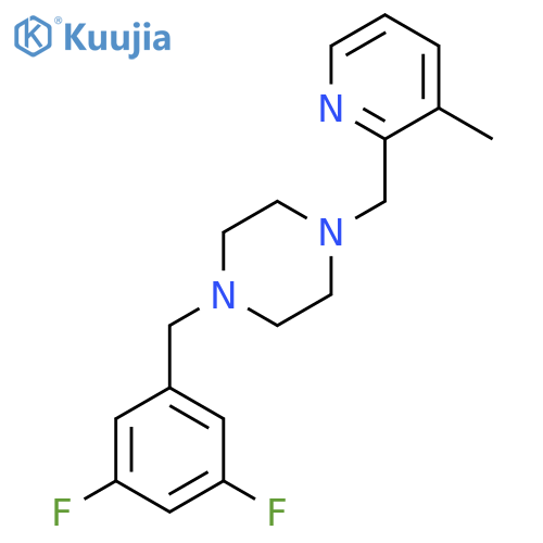 1-[(3,5-Difluorophenyl)methyl]-4-[(3-methylpyridin-2-yl)methyl]piperazine structure