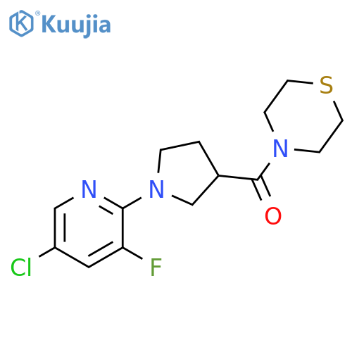 4-1-(5-chloro-3-fluoropyridin-2-yl)pyrrolidine-3-carbonylthiomorpholine structure