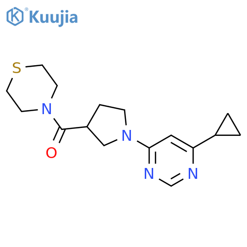 4-1-(6-cyclopropylpyrimidin-4-yl)pyrrolidine-3-carbonylthiomorpholine structure