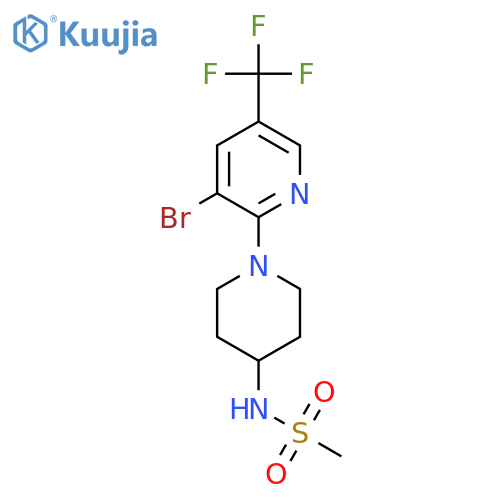 N-{1-[3-bromo-5-(trifluoromethyl)pyridin-2-yl]piperidin-4-yl}methanesulfonamide structure