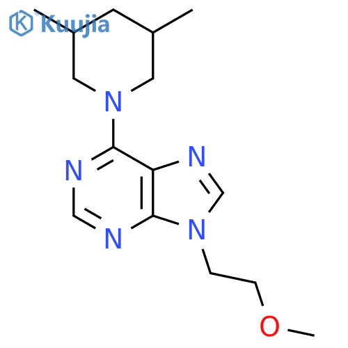 6-(3,5-dimethylpiperidin-1-yl)-9-(2-methoxyethyl)-9H-purine structure