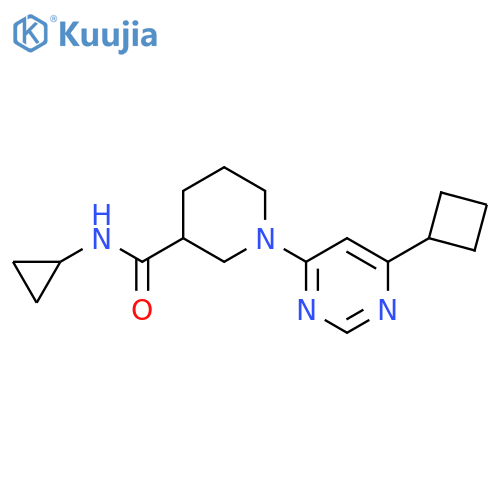 1-(6-cyclobutylpyrimidin-4-yl)-N-cyclopropylpiperidine-3-carboxamide structure