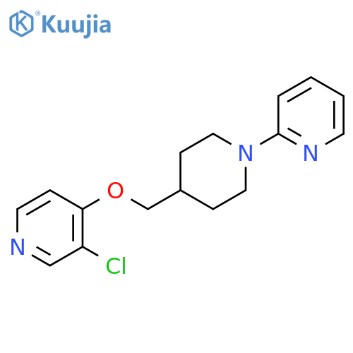 2-(4-{(3-chloropyridin-4-yl)oxymethyl}piperidin-1-yl)pyridine structure