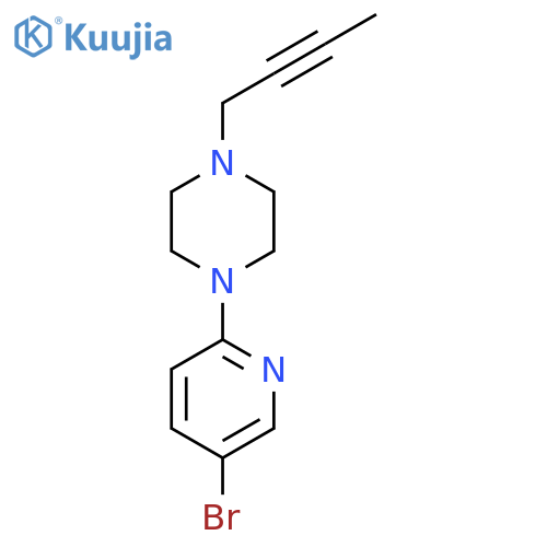 1-(5-Bromopyridin-2-yl)-4-(but-2-yn-1-yl)piperazine structure