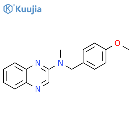 N-[(4-methoxyphenyl)methyl]-N-methylquinoxalin-2-amine structure