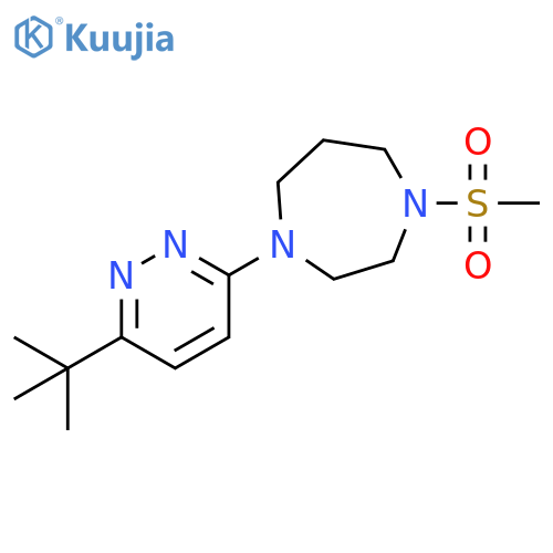 1-(6-tert-butylpyridazin-3-yl)-4-methanesulfonyl-1,4-diazepane structure