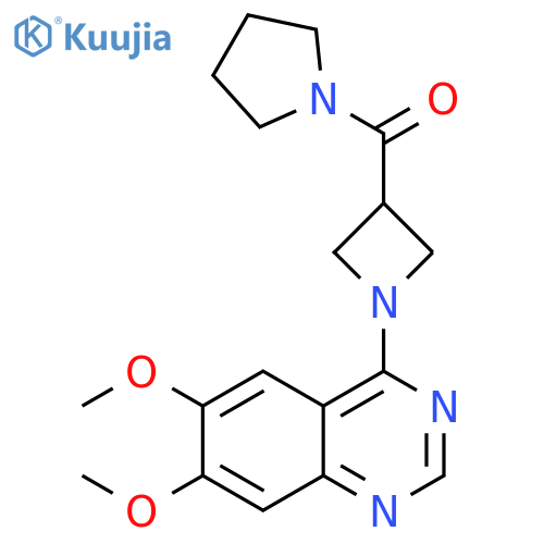 6,7-dimethoxy-4-3-(pyrrolidine-1-carbonyl)azetidin-1-ylquinazoline structure