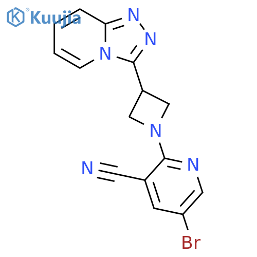 5-bromo-2-(3-{[1,2,4]triazolo[4,3-a]pyridin-3-yl}azetidin-1-yl)pyridine-3-carbonitrile structure