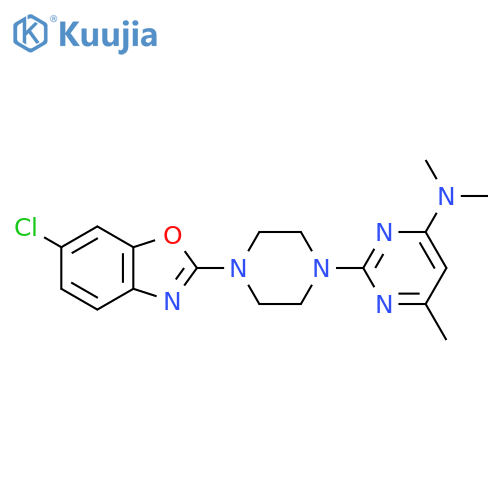 2-[4-(6-chloro-1,3-benzoxazol-2-yl)piperazin-1-yl]-N,N,6-trimethylpyrimidin-4-amine structure