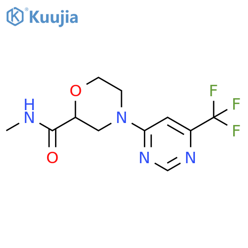 N-methyl-4-[6-(trifluoromethyl)pyrimidin-4-yl]morpholine-2-carboxamide structure