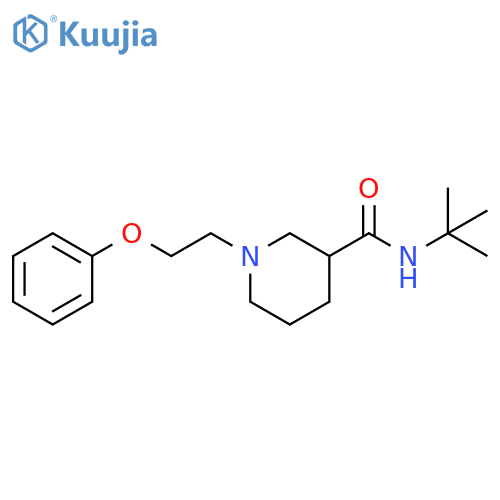 N-tert-butyl-1-(2-phenoxyethyl)piperidine-3-carboxamide structure