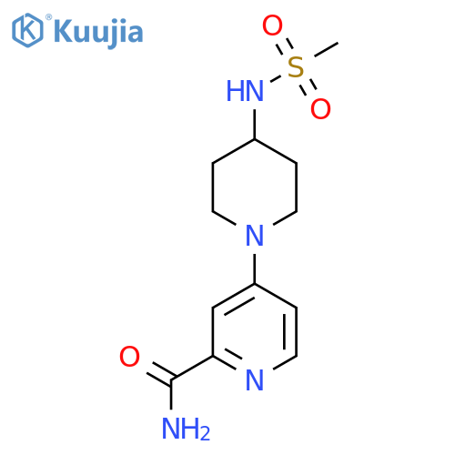 4-(4-Methanesulfonamidopiperidin-1-yl)pyridine-2-carboxamide structure