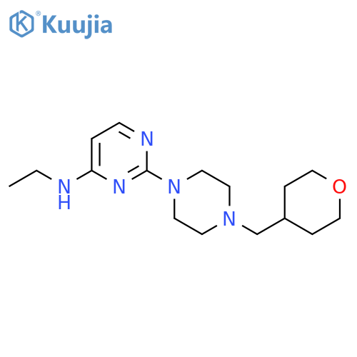 N-ethyl-2-{4-[(oxan-4-yl)methyl]piperazin-1-yl}pyrimidin-4-amine structure