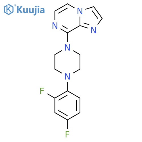 1-(2,4-Difluorophenyl)-4-{imidazo[1,2-a]pyrazin-8-yl}piperazine structure