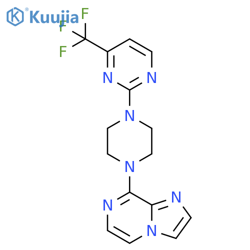 2-(4-{imidazo[1,2-a]pyrazin-8-yl}piperazin-1-yl)-4-(trifluoromethyl)pyrimidine structure